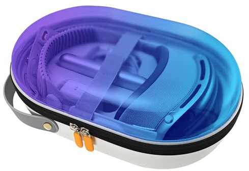 AWINNER Compatible for Apple Vision Pro Case,Accessories VR Headset with Elite Strap,Ultra-Sleek Design for Travel (Blue)