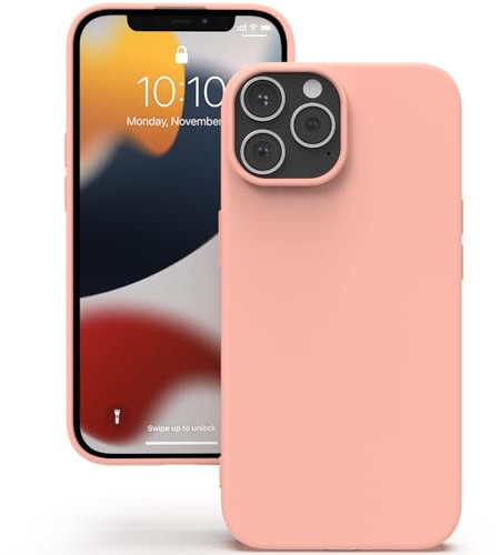 YATWIN für iPhone 12 Pro Max Hülle, Premium Silikon Handyhülle mit Kameraschutz, Seidig-Weicher Berühren Ultra Dünne Stoßfeste Kratzfeste Schutzhülle, Rose