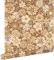ESTAhome Tapete Retro Blumen Beige und Braun 0.53 x 10.05 m