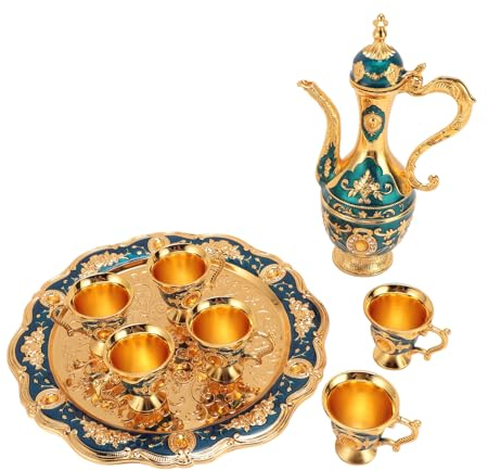 Vintage Tea Set, Teapot Set, Turkish Teapot, Elegant Turkish Coffee Service Set, Ideal for Tea Parties and Weddings
