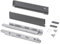 Emuca - Schubladen-Kit für Küche und Bad mit 3D-Regelung, Höhe 93mm, Tiefe 500mm, 60 Kg, sanftes Schließen, Panels nicht enthalten, Stahl, Anthrazitgrau