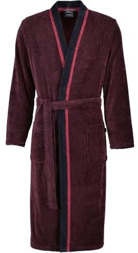 Cawö Bademäntel Herren Kimono 4839 rot-schwarz - 92