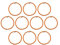MINGYTN Trampolin Randabdeckung 10 Stück Trampolin Bungee Seil High Jump Bungee Seil Dauerhaft Ersatz(Orange,Blue,Green,Silver,Black)