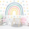 Wally Fox - Wandtattoo Kinderzimmer - Kinderzimmer Deko - Wandtattoo Kinderzimmer Mädchen - Wanddeko, Wandsticker Punkte, Kreise - Pastell-Regenbogen M+50 Stück Punkte/Tupfen