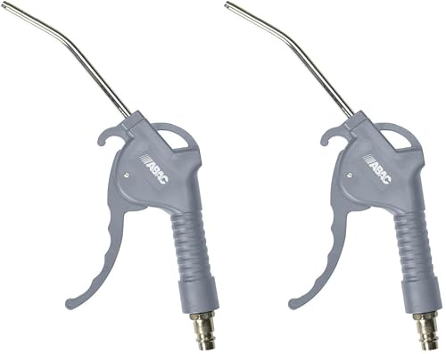 ABAC Pistola Aria Compressa G-503, Pistola di Soffiaggio con Ugello Lungo 10cm, Ugello da 2mm, Pressione Max 8 Bar, Plastica (Confezione da 2)