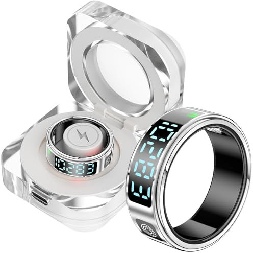 Smart Ring Touch Fitness Ring Tracker Smartringe für Herren Damen Smartring Android iOS Schlaftracker Schrittzähler Herzfrequnz SpO2 Wasserdicht Scrolling Ring Fitnessring Aktivitätstracker