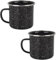 Quickdraw 2 x Enamel Camping Mugs – 350ml Durable Lightweight Metal Mug with Black Speckled Enamel Coating & Stainless Steel Rim – Ideal for Camping Hiking Travel Picnics Outdoor Kitchen