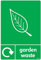 stika.co Garden Waste Recycling Sticker – WRAP Recycle Now Sign – A6 Self-Adhesive Vinyl – BS EN ISO 7010 Compliant – Eco Bin Label for Outdoor Use