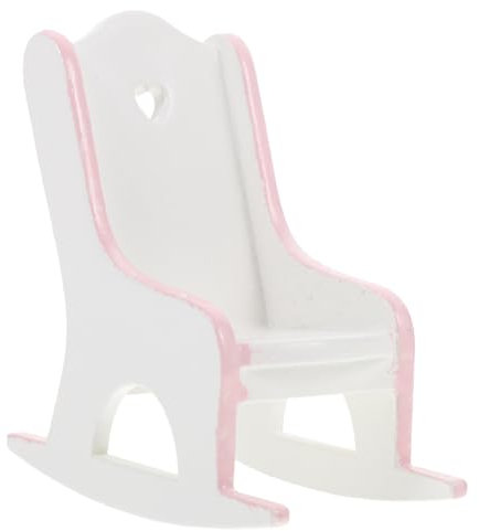 JOINPAYA Miniatur Schaukelstuhl Für Möbelstück Dekoration Von Kinderzimmern Und Miniaturlandschaften Als Fotorequisite Für Kreative Szenen