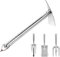 Aceirropy Outils De Jardinage - Bêche Acier Inoxydable pour Aérer La Terre - Set Multifonction 4 Pièces pour Potager Balcon Pelouse – Désherbage Aération Sol Arrière-Cour Jardin