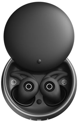 TTXSDYD Side Sleep Anti-Snoring Sleep Bluetooth Headphones, Active Noise Cancelling Sleep Earbuds 24H Battery Life Ultra-Soft Silicone, Bluetooth 5.3, Suitable for Deep Sleep and Travel (Black)