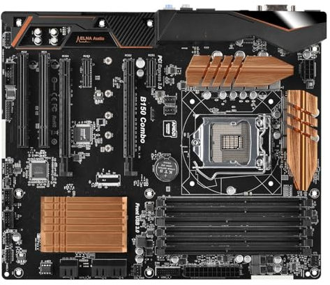 QWEOWW Carte mère Fit for ASRock B150 Combo Intel B150 LGA 1151 DDR4 64 Go ATX Compatible i5-7600 6500 6300 G4600 7700 7400 processeur ATX