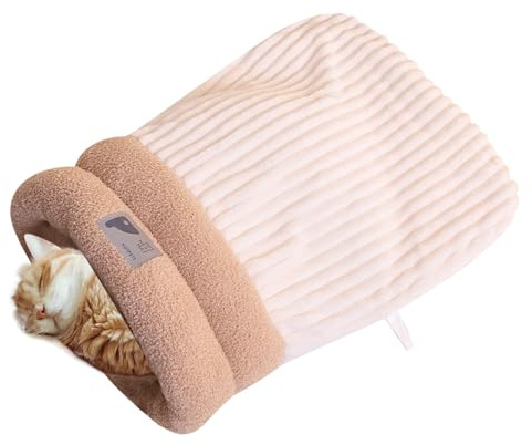 Katzenschlafsack Halbgeschlossen Design Warm Weich Plüsch Haustiernester