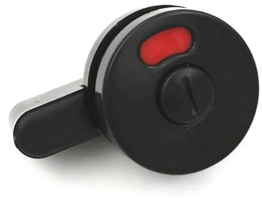 WC Toilet Flat Door Lock Plastic Black Color with Green Or Red Label Place Accessory DIY MS116 G 1Pcs