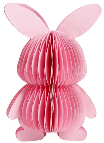 Papier Osterhasen, Wabenpapier, 3D Bienenstock Hasen Figuren Tischdekoration Ostergeschenke, Ostern Deko Faltbar Osterdeko Wiederverwendbar Papierhase für Schlafzimmer, Tisch, Esstisch, Party Deko,A