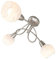 Briloner Leuchten Deckenleuchte, Deckenlampe 3 geschwungene Arme mit Spots, toller Glas-Aufdruck, Metall, matt-nickel, max. 40 W, 45.5 x 45.5 x 25 cm, 2046-032