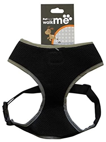 Petface Comfort Adjustable Dog Harness, X-Small, Black (Pack of 1)