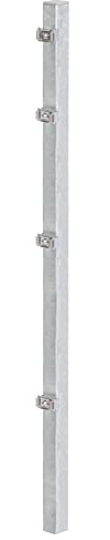 Alberts 676902 Zaunpfosten mit Klemmlasche | feuerverzinkt | Länge 1750 mm | 60 x 40 mm