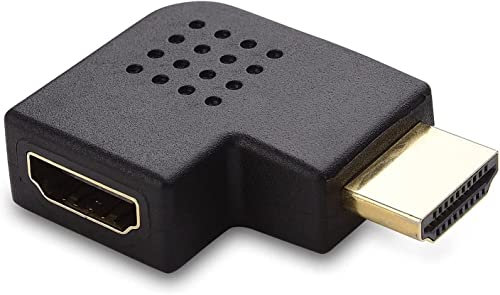 CABLEPELADO Adattatore HDMI ad angolo retto, angolo di 270°, destro, maschio a femmina, contatti placcati in oro, compatibile con Full HD 3D e 4K
