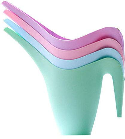 Annaffiatoio (4 pezzi), opaco, volume 1 litro, plastica, blu verde Rosa viola, taglia piccola, annaffiatoio, Giardino Annaffiatoio Annaffiatoi per ufficio, casa, interno, esterno