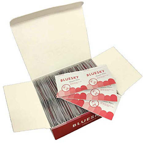 Bluesky Cleanser Wipes for UV Nail Gel (75 Percent Isopropyl Alcohol Wipes) - 200 Pieces