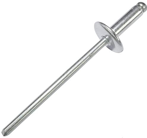 AERZETIX - C48143 - Satz von 100 Blindnieten blindniet Ø3.2x10mm mit großkopf 10mm - DIN 7337 C - popnieten - nieten mit bruchfest stange - aus aluminium stahl