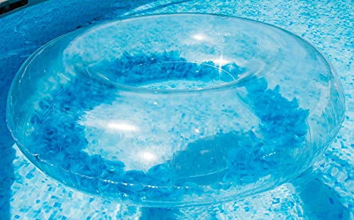 XL aufblasbarer Schwimmring/Schwimmreifen Federn Style Blau Pool Toy ~120 cm