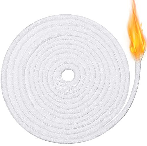 6,56 Feet Baumwolle Ersatzdocht Geflochtener Baumwolle Docht Rund Öllampen Docht Kerzendocht für Öllampen und Kerzen, DIY Handgemachte Kerzenherstellung Zubehör (4 mm/ 0,16 Zoll)