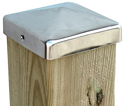 Edelstahl Pfostenkappe 90x90 mm – Zaunkappe, Pfostenschutz für Holzpfosten, wetterfest, langlebig, Gartenzaun, Holzpfostenabdeckung, Spielgeräte & Stege