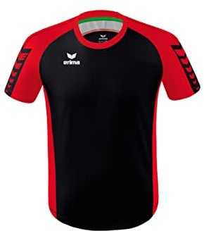 Erima Unisex Erwachsene Six Wings Teamsport Trikot (3132201), schwarz/rot, XL