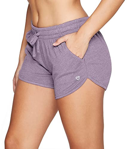 Colosseum Active Simone Damen-Yoga- und Laufshorts aus Baumwollmischung, Amethyst-Taschen, XX-Large