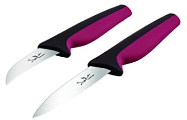 JATA Hogar HACC4507 Coltelli da Cucina Set 2 Coltelli Essential Pelapatate e Punta Acciaio Inox Manico Ergonico Lavabile Lavastoviglie Linea Azabache