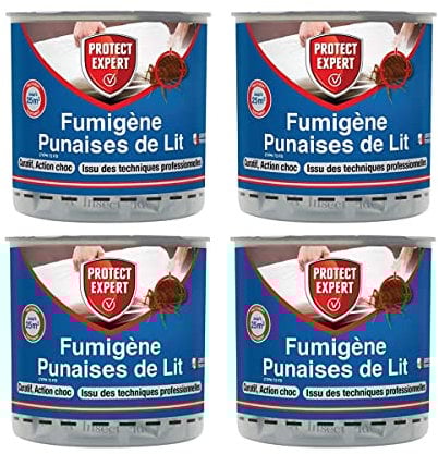 Lot de 4 boites de Fumigène anti-punaises de lit 10grs
