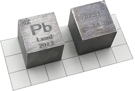 嘉信誉 Blei-Würfel (Pb), Laborqualität, präzise über 99,9 % hochrein, verwendet für Labor-Experiment-Materialien, persönliche Hobbys und Sammlungen (Größe: 10 mm, Farbe: matt)