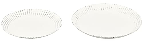 Tablett Set/2 ClairBlanc - 24x24x3 cm - 28x28x3 cm - weiß - Metall