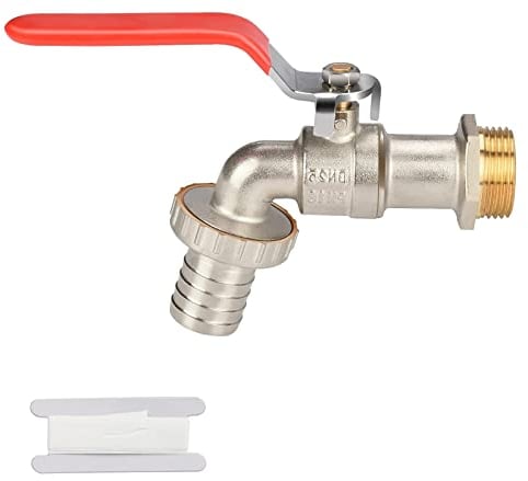 Drado Premium Wasserhahn 1 Zoll aus Messing, Kugelauslaufhahn, Kugelhahn Wasserhahn für Regentonnen, IBC-Regenwassertanks, Garten, Regentonnen