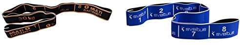 Sveltus Multi Elastiband 30kg Boite+Poster Elastique Mixte Adulte, Orange & Elastiband Bleu 20 kg Vrac
