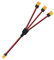 ZkeeShop XT60 Verlängerungskabel 1 auf 3 XT60 Stecker auf XT60 Buchse XT60 Adapter Verlängerungskabel Kompatibel für Powerstation 60CM
