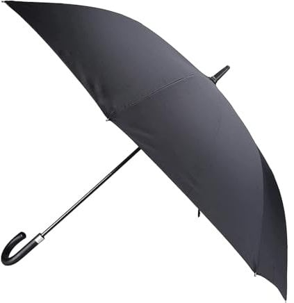 Best House | Large Stick Umbrella | Folded Handle| Windproof | Rain | Umbrella for Men Women (Black)