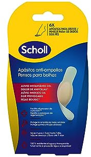 Dr. Scholl's Apósitos para Ampollas en Dedos x6 - Alivio Instantáneo y Cicatrización Rápida - Impermeables y Transpirables - Tamaño Pequeño
