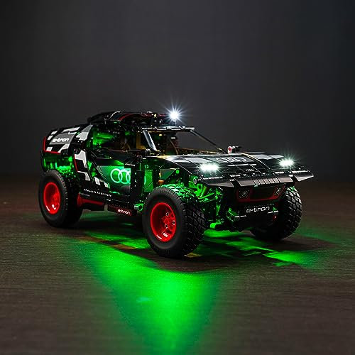 LocoLee Licht Kompatibel mit Lego Audi RS Q e-tron, Beleuchtungs Compatible with Lego 42160 Technic Audi RS Q e-tron - Nur Lichter Set, Kein Modell (Standard Version)