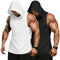 COOFANDY Herren Tank Top Muskelshirts Fitness Shirts Ärmelloser Hoodie Workout Sport Fitness Unterhemden Kapuzenpullover mit Handytaschen Schwarz/Weiss(2 Stück) XXL