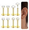 Chriscoco 16G Tragus Piercing Lippenpiercing Labret Piercing Conch Piercing Medusa Edelstahl Gold Helix Piercings Medizinische Ohrstecker Nasenpiercing 6mm