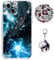 Staremeplz Compatible with iPhone 13 Pro Case Satoru Gojo/Itadori Yuji Anime Game Design [With Vision Keychain and 50pcs Stickers] Cartoon Transparent Soft Silicona Case for iPhone 13 Pro