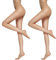 DRESHOW 2 Paires Femmes Transparent Haut Taille Collants 20D Collants avec Contrôle Haut et Renforcé Orteils