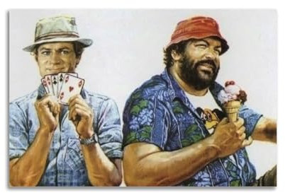 HCLJY Bud Spencer und Terence Hill Poster, dekoratives Gemälde, Leinwand, Wandposter und Kunstdruck, moderne Familienschlafzimmer-Dekoration, Poster, 20 x 30 cm
