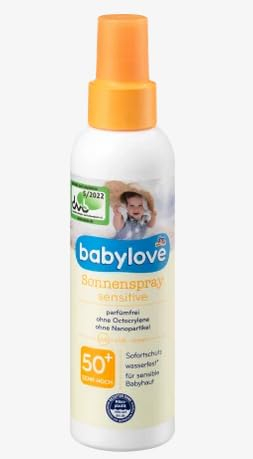babylove Sonnenspray Baby sensitiv LSF 50+, 150 ml