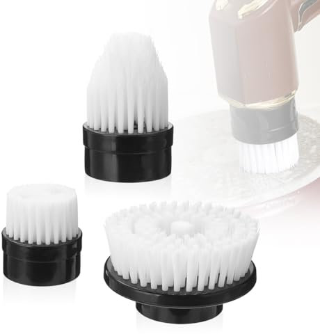 LANMU Replacement Brush Heads Compatible with Handheld Power Scrubber As Seen on TV, 3 Pack Cleaning Brush for Tile, Grout, Bathrooms, Kitchen (Power Scrubber Not Included)