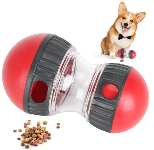 FIHODONE Dog Treat Toy, Dog Treat Dispenser, Durable Toys for Boredom, Enrichment Toy Stimulation, Moving Interactive Pets Toys, for Small Medium Large Breed Pets