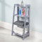 Top Home Solutions® 4 Tier Ladder Shelf – Grey Wooden Bathroom Storage Unit, Multipurpose Stylish & Functional Shelving Display Stand For Bedroom, Living Room and Bathroom H90cm x W43cm x D30cm